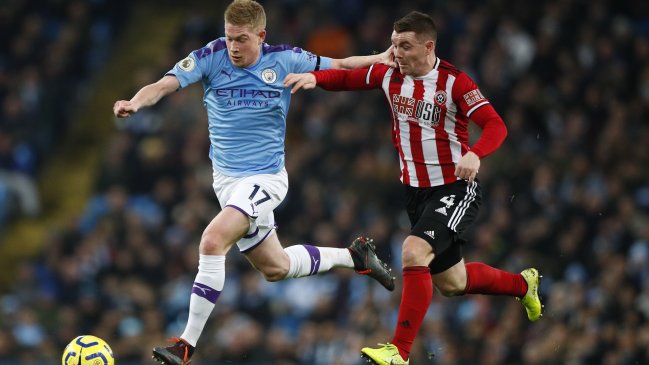 Kevin De Bruyne anotó y le dio tranquilidad a Manchester City en su encuentro con Sheffield