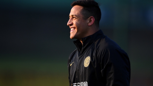 Alexis Sánchez dejó atrás su lesión y volvió a entrenar con Inter de Milán
