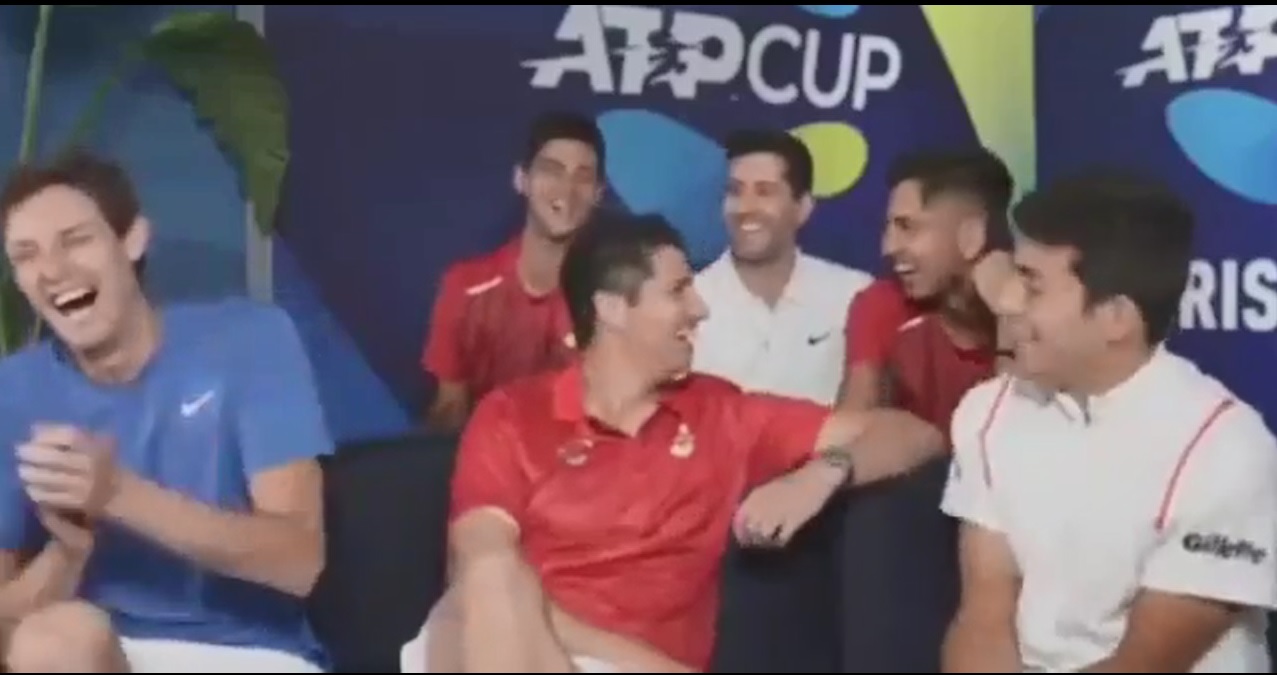 El hilarante momento que protagonizó el equipo chileno en la ATP Cup