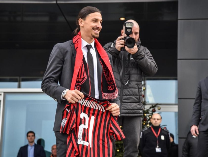 La presentación de Zlatan Ibrahimovic en su regreso a Milan