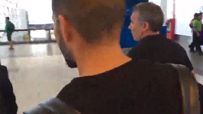 Marcelo Espina llegó a buscar a Nicolás Blandi al Aeropuerto de Santiago