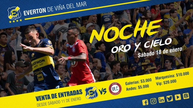 Everton celebrará la Noche Oro y Cielo con amistoso frente a Unión La Calera