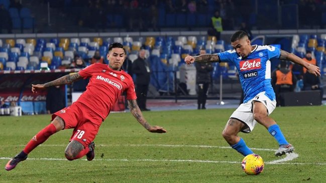 Erick Pulgar fue titular en inapelable triunfo de Fiorentina en su visita a Napoli