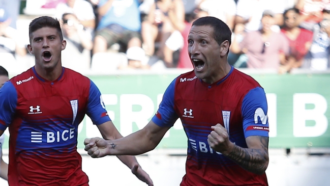 Luciano Aued marcó de penal tras un cobro del VAR y adelantó a la UC ante Colo Colo