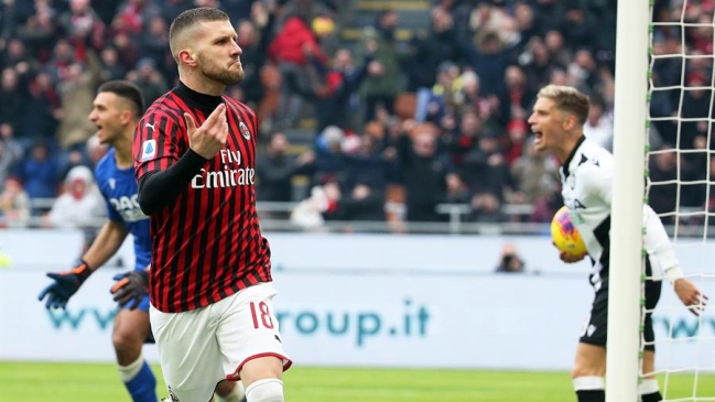 Ante Rebic comandó con un doblete la remontada de AC Milan ante Udinese en la Serie A