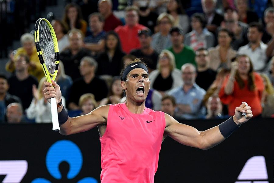 Nadal impuso sus términos y celebró ante el inspirado Kyrgios en Australia