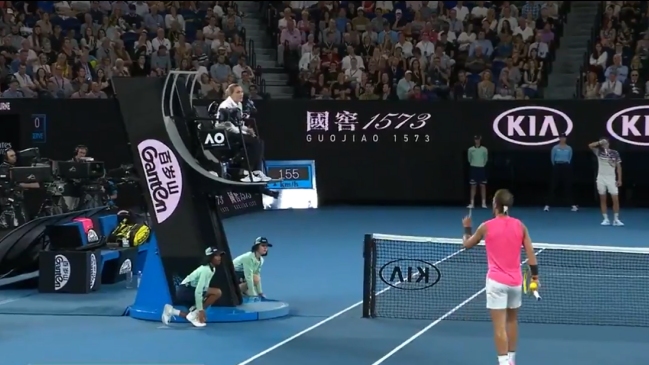 “No te gusta el buen tenis”: Nadal discutió con umpire que le dio una advertencia ante Thiem