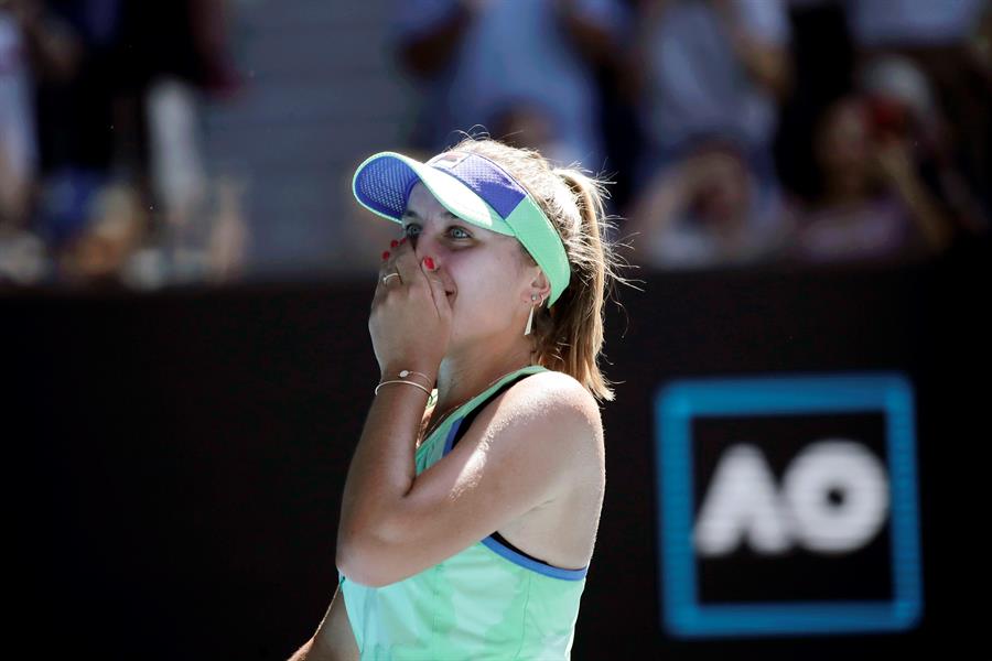 La emoción de Sofia Kenin en Australia al alcanzar su primera final de Grand Slam