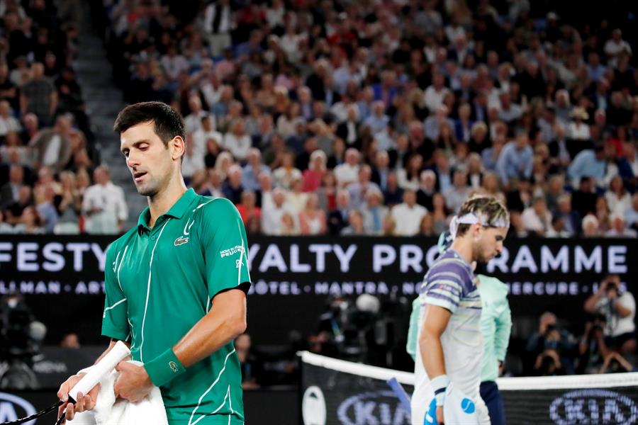 Dominic Thiem y Novak Djokovic chocan por el título en el Abierto de Australia