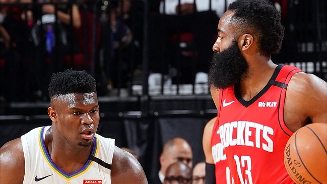 Harden se impuso en el duelo a Zion Wililamson y Houston Rockets derrotó a New Orleans Pelicans
