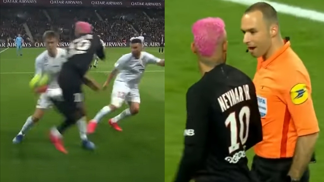 Arbitro le llamó la atención a Neymar por sus excesivos lujos ante Montpellier
