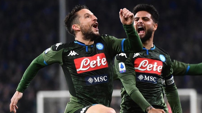 Napoli liquidó en los últimos minutos a Sampdoria en apasionante encuentro de la Serie A