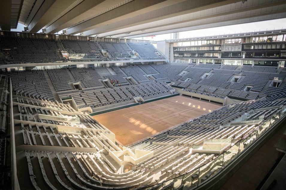 Así se ve la cancha principal de Roland Garros tras la instalación del techo retráctil