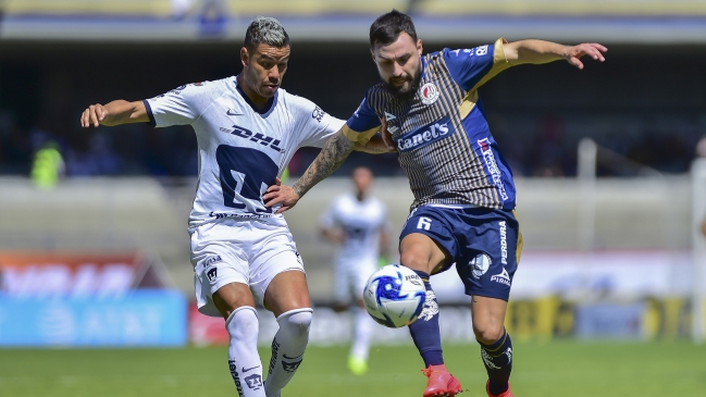 Felipe Gallegos fue titular en dura derrota de Atlético San Luis ante Pumas UNAM en México