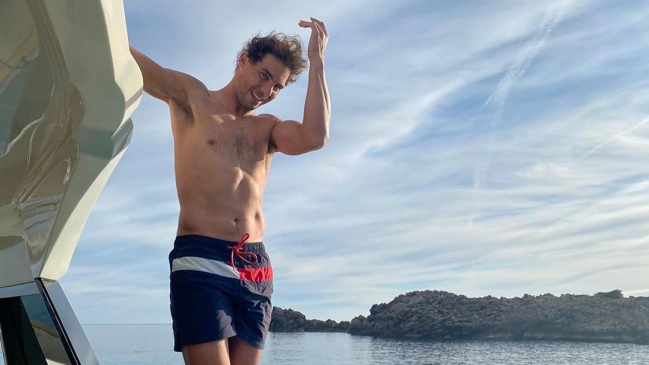 Rafael Nadal disfrutó en Mallorca con un chapuzón