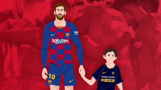 Barcelona saldrá a la cancha acompañado de niños chinos en campaña por coronavirus