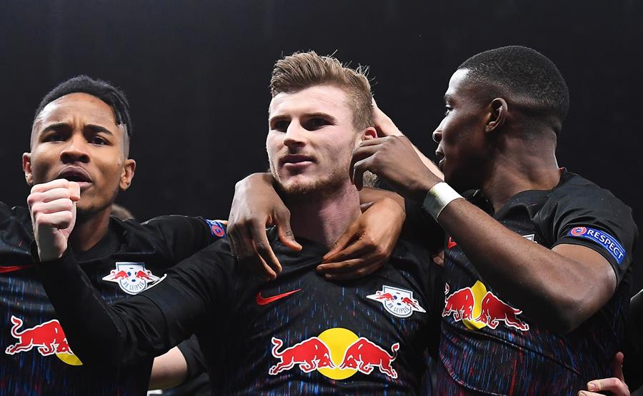 Timo Werner le dio la victoria a Leipzig sobre Tottenham en octavos de la Champions