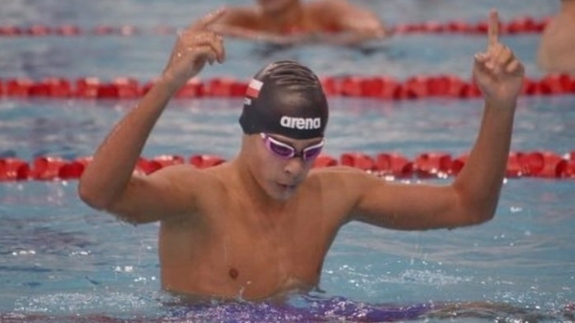Eduardo Cisternas logró medalla de plata en los 400 metros libres del Panamericano Juvenil de Natación