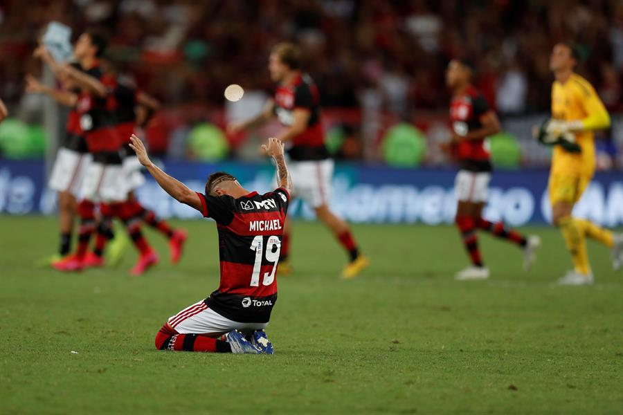 La celebración de Flamengo tras consagrarse en la Recopa Sudamericana