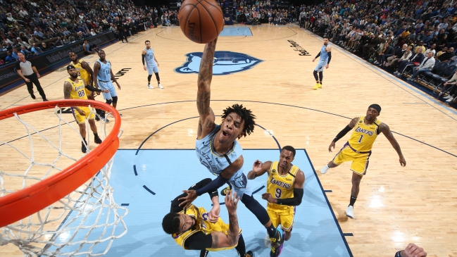 Memphis Grizzlies cortó la racha ganadora de Los Angeles Lakers en la NBA