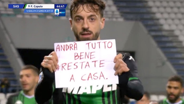 “Todo estará bien, quédense en casa”: Capitán de Sassuolo celebró con potente mensaje