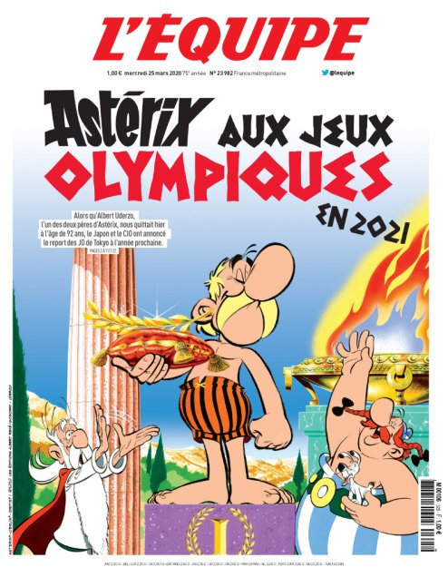 Un homenaje al creador de Astérix: Las portadas en Europa tras el aplazamiento de Tokio 2020