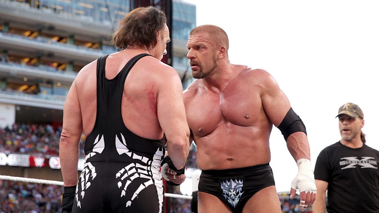 Choque de leyendas: WWE recordó el combate entre Triple H y Sting en Wrestlemania