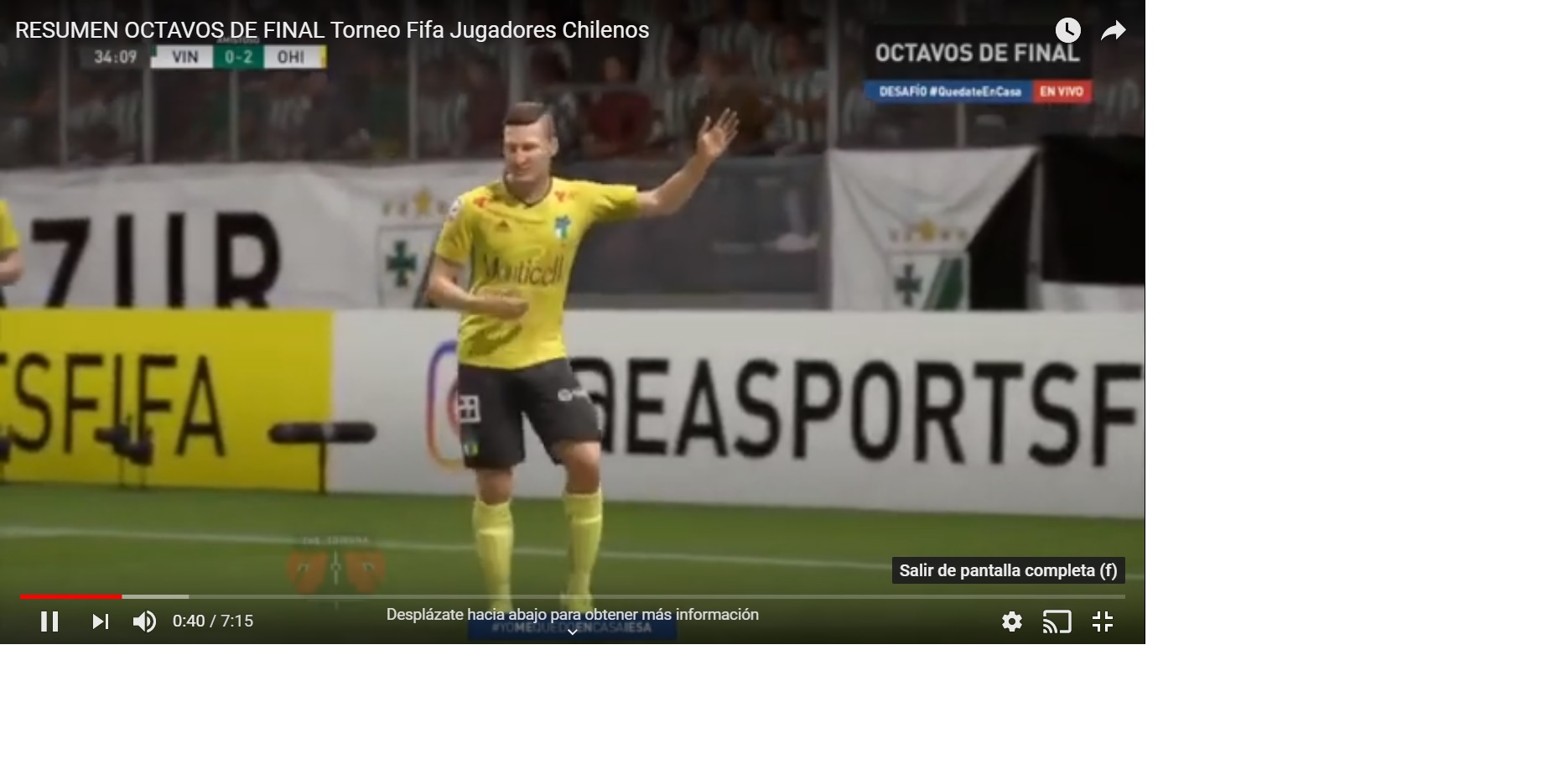¡Lluvia de goles! El resumen de los octavos de final del torneo FIFA 20 para futbolistas chilenos
