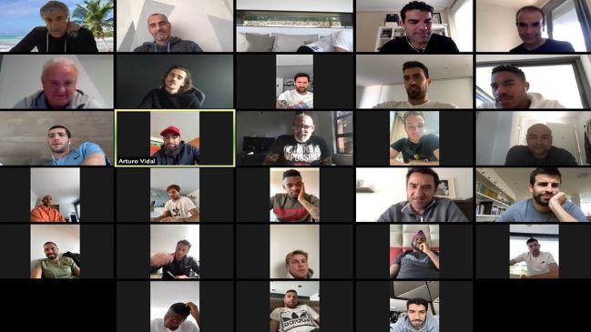 Con Vidal presente: Los detalles del teletrabajo grupal que realizó FC Barcelona