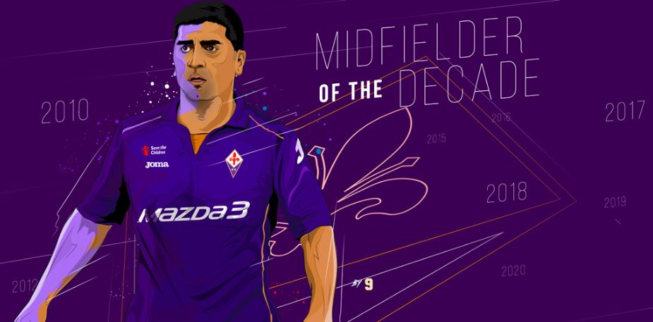 Hinchas escogieron a David Pizarro como el mejor volante central de la década en Fiorentina