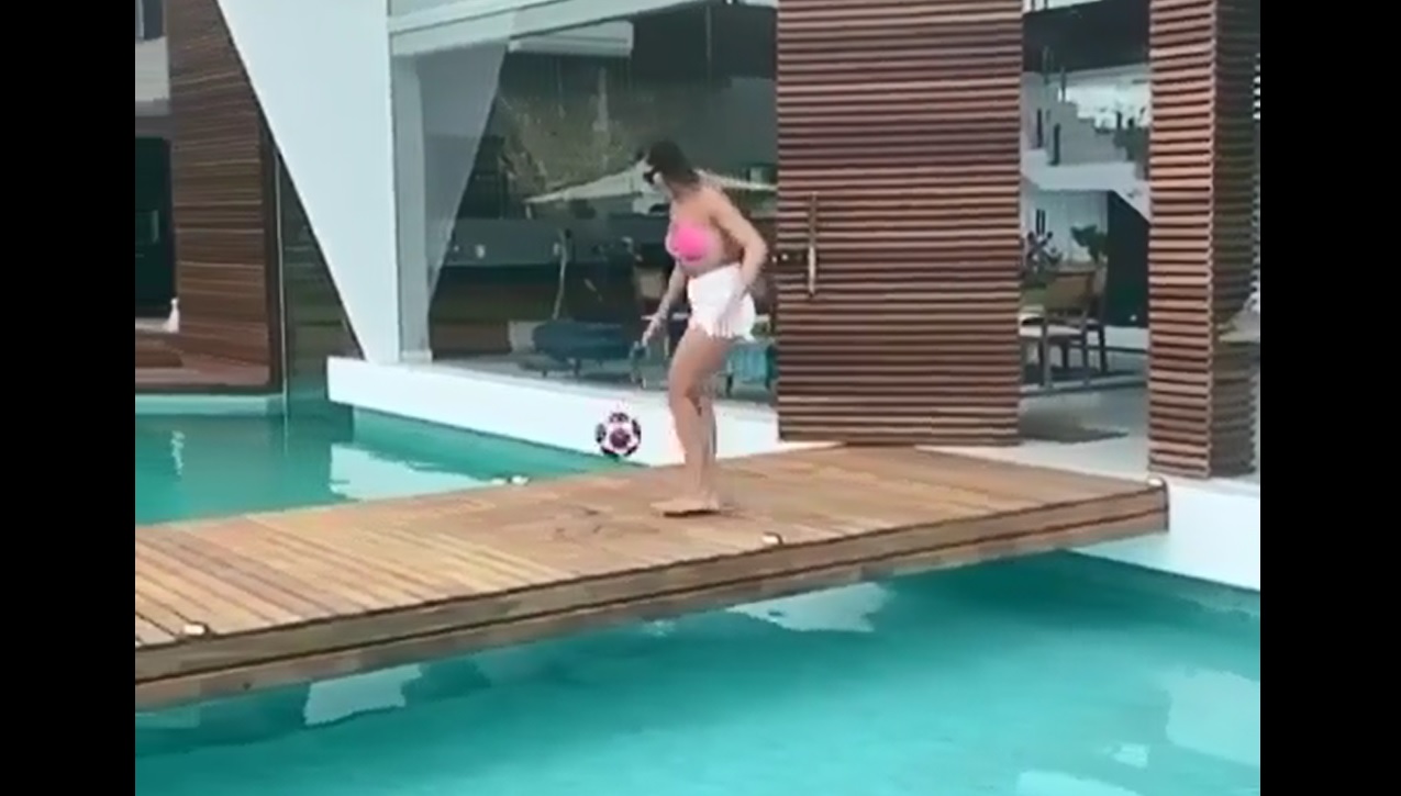 Freestyler brasileña Natalia Guitler se luce en su casa durante la cuarentena