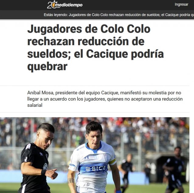 Prensa internacional por conflicto en Colo Colo: “El Cacique podría quebrar”