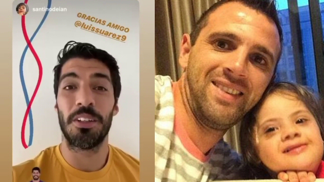 Luis Suárez respondió con lindo saludo a los mensajes de Santino, el hijo de Walter Montillo