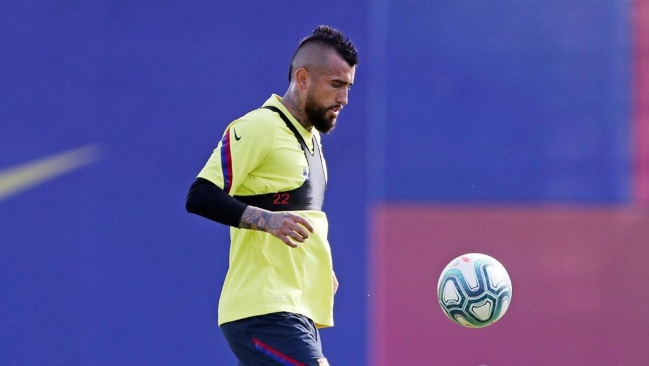 La felicidad de Arturo Vidal por su regreso a las prácticas