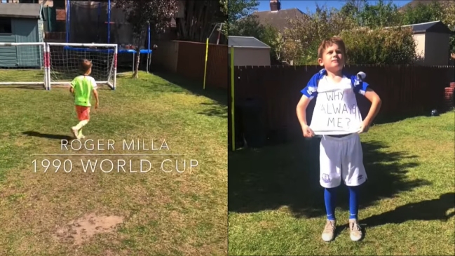 Niños ingleses recrearon golazos famosos durante la cuarentena