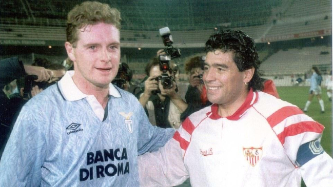 Gascoigne recordó anécdota con Maradona en duelo amistoso: Él estaba destruido y yo también
