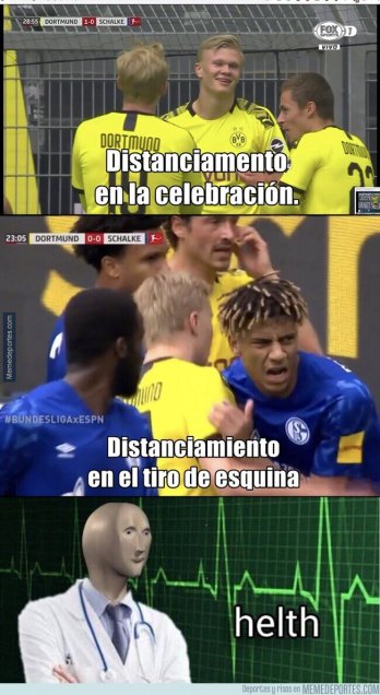 El regreso de la liga alemana generó bromas y memes en las redes sociales
