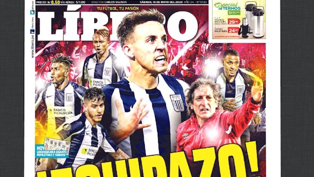 Diego Buonanotte acaparó la portada de medio peruano por fuerte interés de Alianza Lima