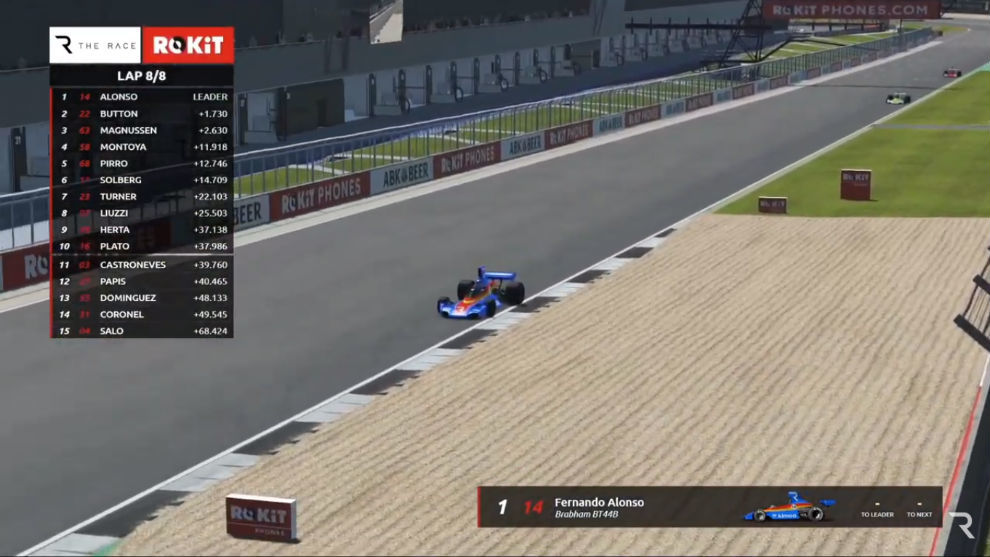 Fernando Alonso logró una doble victoria en el Trofeo de Leyendas en Silverstone