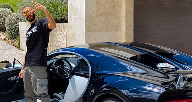 Karim Benzema lució su carísimo Bugatti en Instagram