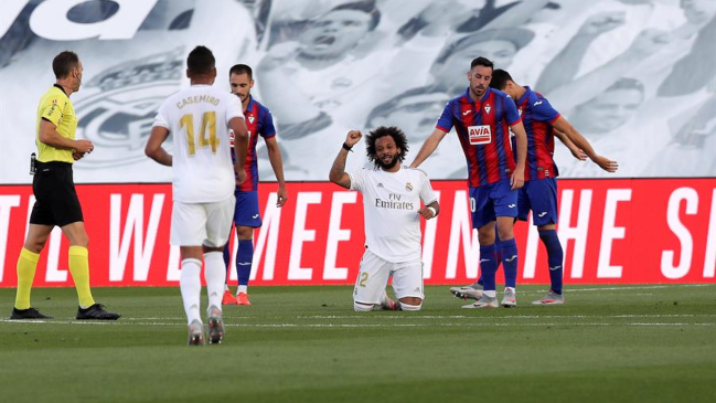 Marcelo homenajeó a George Floyd en celebración de su gol ante Eibar