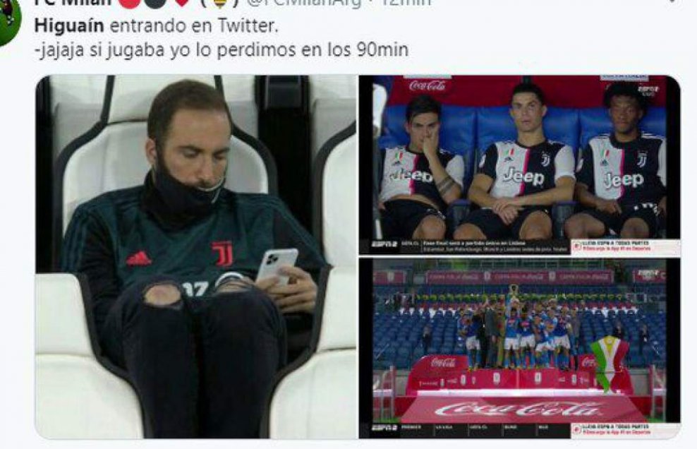 Los memes apuntaron contra Cristiano Ronaldo tras la caída de Juventus en la final de Copa Italia