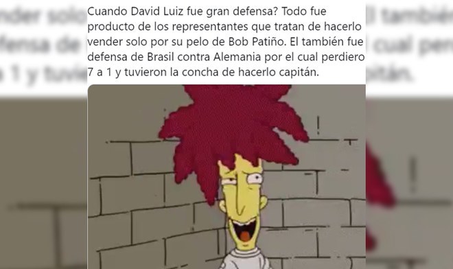 David Luiz fue víctima de los memes tras su horripilante actuación ante Manchester City