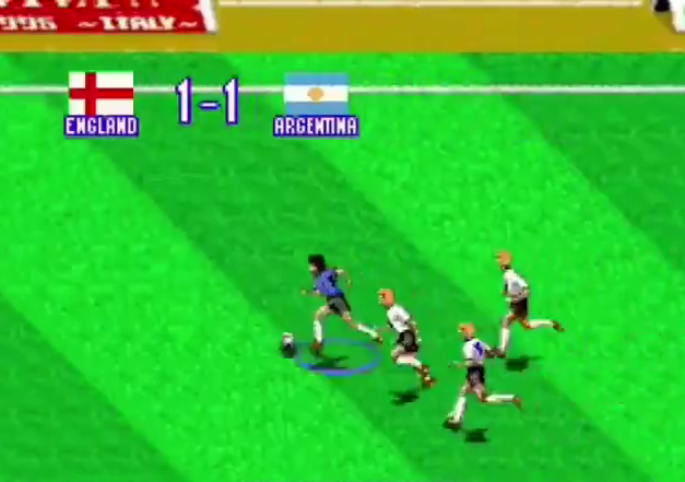 ¡Retro total! Así se ve el golazo de Maradona a Inglaterra en el Superstar Soccer Deluxe