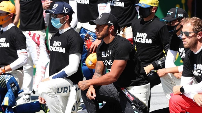 Hamilton por la protesta antirracista en el GP de Austria: Para mí fue emocionante y conmovedora