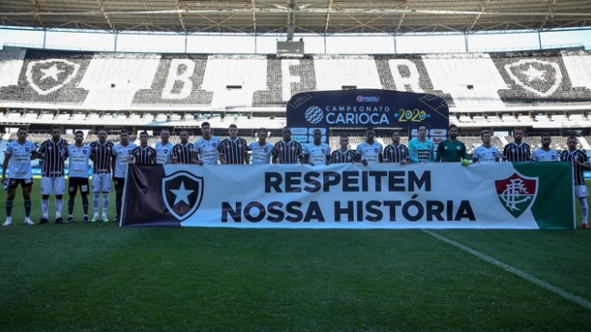 Jugadores de Fluminense y Botafogo protestaron por la reanudación del Campeonato Carioca