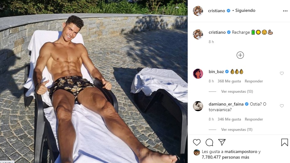 Disfrutando solo: Así recarga energía Cristiano Ronaldo