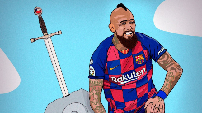 Liga española destacó el octavo gol de Arturo Vidal en la temporada con llamativa caricatura