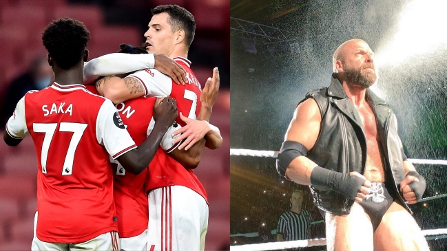 Arsenal causó sensación al ingresar a la cancha ante Liverpool con el tema de Triple H