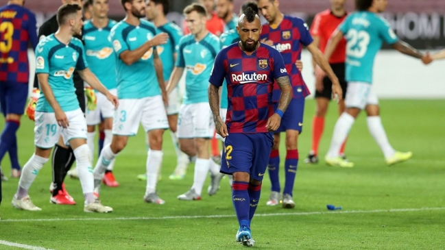 La reacción de Arturo Vidal tras el primer gol de Real Madrid ante Villarreal